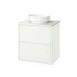 IKEA - HAVBACK/TOLKEN/VINDELALVEN, wash-basin and cabinet, white-white marble effect, 62x49x77 cm