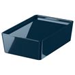 IKEA - KUGGIS, box with lid, blue/black, 18x26x8 cm