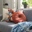 IKEA - SYRENBUSKE, lace pillow, brown-red, 36 cm