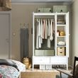 IKEA - HEMMAFIXARE, closed storage box, green/floral pattern, 69x51x19 cm