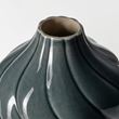 IKEA - KORNSPARV, stoneware plant vase, grey/blue, 22 cm