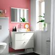 IKEA - HAVBACK/TOLKEN/VINDELALVEN, wash-basin and cabinet, white-white marble effect, 82x49x77 cm
