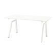 IKEA - TROTTEN, height adjustable desk, ash-white, 160x80 cm
