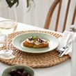 IKEA - STRIMMIG, side plate, pale grey-green, 21 cm