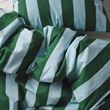 IKEA - SLANHOSTMAL, single duvet cover sets, light blue-dark green-striped, 150x200/50x60 cm