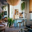 IKEA - KOMPISHANG, desk, pine/green, 100x55 cm