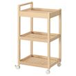 IKEA - STEGESUND, servis arabası, açık bambu, 42x33x76 cm