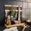 IKEA - NALBLECKA, counter top organizer, metal-bamboo, 38x13x37 cm