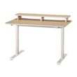 IKEA - TRAVSPORT, height adjustable desk, beige-oak look, 120x70 cm