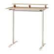 IKEA - TRAVSPORT, height adjustable desk, beige-oak look, 120x70 cm
