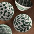 IKEA - ENTUSIASM, porcelain bowl set, green/white, 12 cm