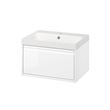 IKEA - ANGSJÖN/BACKSJÖN, wash-basin and cabinet, high gloss white, 60x48x39 cm