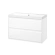 IKEA - ANGSJÖN/BACKSJÖN, wash-basin and cabinet, high gloss white, 100x48x69 cm