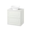 IKEA - TANNFORSEN/TOLKEN/VASTERSJÖN, wash-basin and cabinet, white-white marble effect, 62x49x79 cm