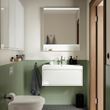 IKEA - ANGSJÖN/BACKSJÖN, wash-basin and cabinet, high gloss white, 80x48x39 cm