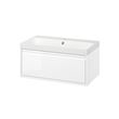 IKEA - ANGSJÖN/BACKSJÖN, wash-basin and cabinet, high gloss white, 80x48x39 cm