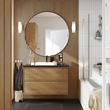 IKEA - ANGSJÖN/TOLKEN/BACKSJÖN, wash-basin and cabinet, oak effect-black marble effect, 102x49x71 cm