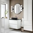 IKEA - ANGSJÖN/TOLKEN/OXMYREN, wash-basin and cabinet, glossy varnish white-black marble look, 82x49x77 cm