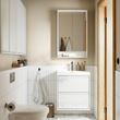 IKEA - ANGSJÖN/BACKSJÖN, wash-basin and cabinet, high gloss white, 60x48x69 cm