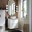 IKEA - ANGSJÖN/TOLKEN/LERSJÖN, wash-basin and cabinet, high-gloss white/white marble effect, 62x49x79 cm