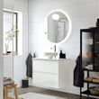 IKEA - ANGSJÖN/TOLKEN/LERSJÖN, wash-basin and cabinet, high-gloss white/white marble effect, 82x49x79 cm