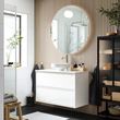 IKEA - ANGSJÖN/TOLKEN/LERSJÖN, wash-basin and cabinet, high-gloss white/white marble effect, 102x49x79 cm