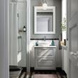 IKEA - TANNFORSEN/TOLKEN/VASTERSJÖN, wash-basin and cabinet, light grey-white marble effect, 62x49x79 cm