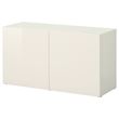 IKEA - BESTA, storage combination, high-gloss-white, 120x42x64 cm