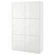 IKEA - BESTA, storage combination, high-gloss-white, 120x40x192 cm