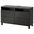 IKEA - BESTA, tv bench, blackbrown, 120x40x74 cm