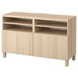 IKEA - BESTA, tv bench, white stained oak effect, 120x40x74 cm