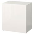 IKEA - BESTA, storage combination, high-gloss-white, 60x40x64 cm