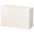 IKEA - BESTA, storage combination, high-gloss-white, 60x20x38 cm