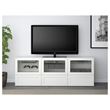 IKEA - BESTA, tv sehpası, beyaz-şeffaf cam, 180x40x64 cm