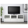 IKEA - BESTA, tv sehpası, beyaz-şeffaf cam, 180x40x64 cm