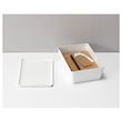 IKEA - KUGGIS, box with lid, white, 18x26x8 cm