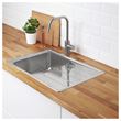 IKEA - VATTUDALEN/LILLVIKEN, 1 bowl insert sink with drainer, stainless steel, 69x47 cm