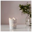 IKEA - SKURAR, candle holder, white, 11 cm