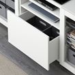 IKEA - BESTA, tv sehpası, beyaz-şeffaf cam, 180x40x74 cm
