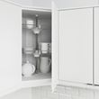 IKEA - UTRUSTA, köşe duvar dolabı rafı, renksiz