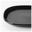 IKEA - BACKIG, side plate set, black, 18x18 cm