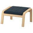 IKEA - POANG, footstool, hillared dark blue-birch