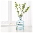 IKEA - PEPPARKORN, glass vase, blue, 28 cm