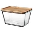 IKEA - IKEA 365+, glass food container with lid, glass/bamboo, 1,8 l