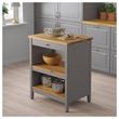 IKEA - TORNVIKEN, kitchen island, grey/oak, 72x52 cm