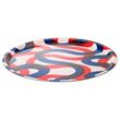 IKEA - FRAMKALLA, round tray, patterned-multicolored, 43 cm