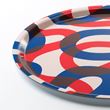 IKEA - FRAMKALLA, round tray, patterned-multicolored, 43 cm