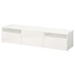 IKEA - BESTA, tv bench, high-gloss-white, 180x42x39 cm