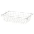 IKEA - HJALPA, metal basket with pull-out rail, white, 60x40 cm