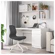 IKEA - LANGFJALL, çalışma sandalyesi, gunnared koyu gri-beyaz